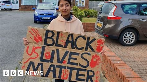 Middlesbrough Teenager Takes Solo Stand For Black Lives Matter Bbc News