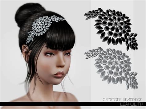 Leah Lilliths Leahlillith Gemstone Headpiece Sims Hair Sims Sims 3