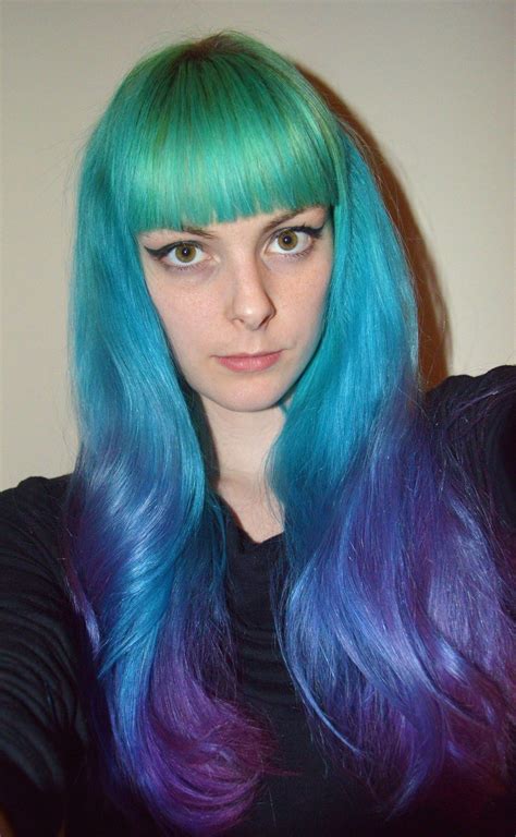 Subscribe to my new youtube channel: Blue and purple rainbow ombre hair | Ombre hair, Green ...