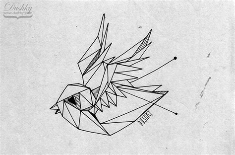 Bird Is The Word Geometric Bird Small Geometric Tattoo Geometric Tattoo