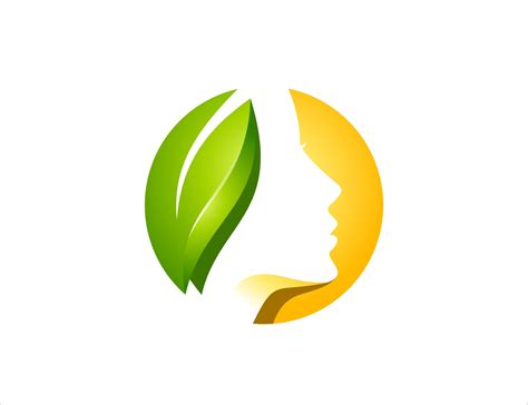 Beauty Women Face And Leaf Leaf Vector Logo Illustration By Arif