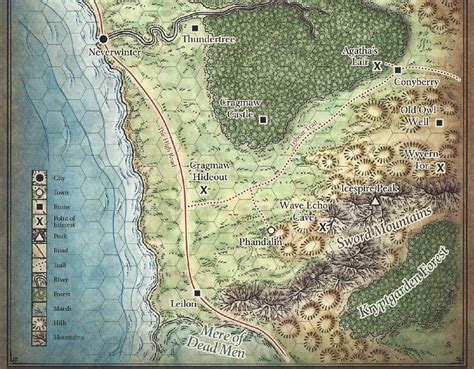 Forgotten Realms Blood Of The Tainted Maps Northern Sword Coast