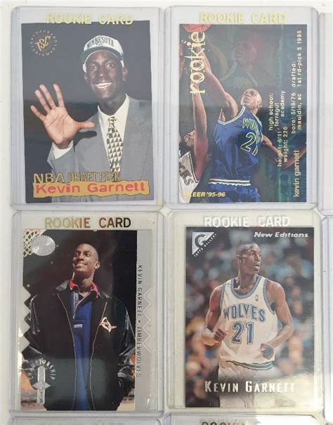Check out our kevin garnett card selection for the very best in unique or custom, handmade pieces from our magical, meaningful items you can't find anywhere else. Kevin Garnett Rookie Card Lot - 14 Different Rookie Cards - Book Value Over $150 - Awesome ...