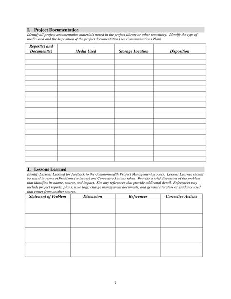 Project Closeout Report Template Fill Out Sign Online And Download