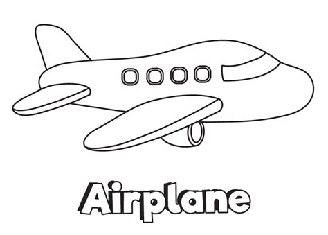 Eassy Airplane Coloring Page Free Printable Coloring Pages