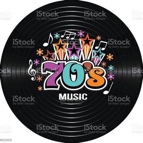 70s Music Discography Vector Illustration Stock Illustration - Download Image Now - iStock
