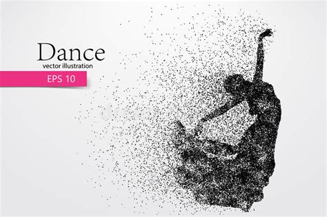 silhouette d une fille de danse de particule femme de danseur illustration stock illustration