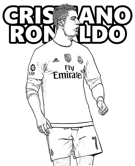 Forward of real madrid and portugal national team. Free coloring page Cristiano Ronaldo, Portugal, Real Madrid