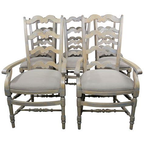 French Country Dining Chairs With Arms Four French Country Dining Chairs Two Arm Chairs With