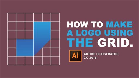 How To Make A Logo Using The Grid On Adobe Illustrator Youtube