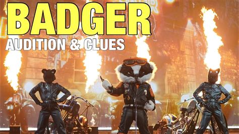 The Masked Singer Badger Audition Clues Performance And Guesses