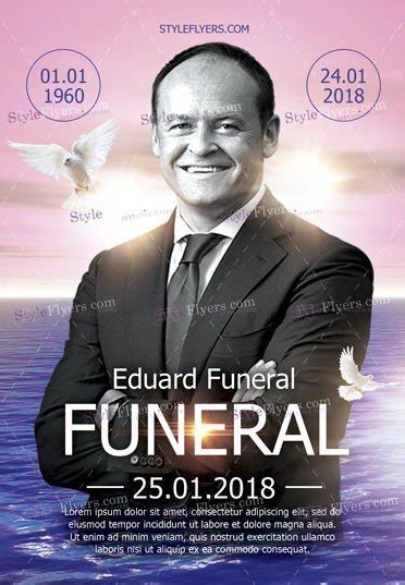 Funeral Psd Flyer Template 22867 Styleflyers