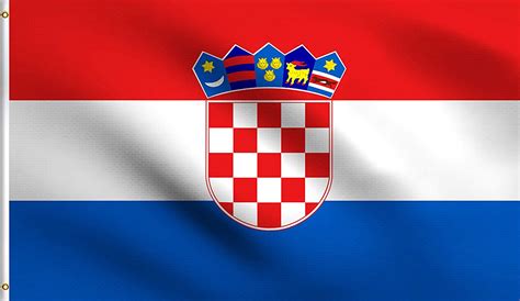 Flag Croatia Croatian Trobojnica Zastava Hrvatske Flag With Grommets