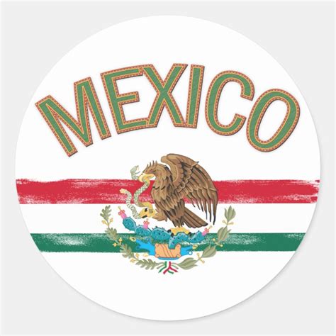 Mexican Mexico Flag Classic Round Sticker
