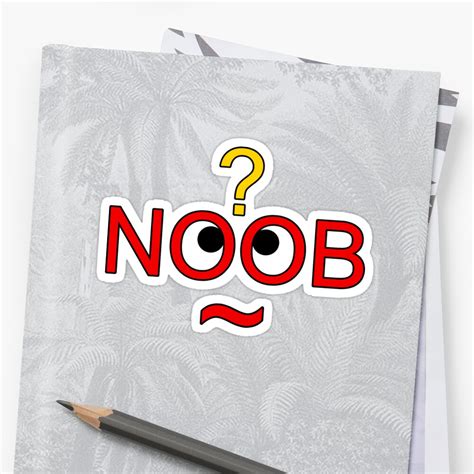 Noob Face Sticker By Angelicbiscuit Redbubble