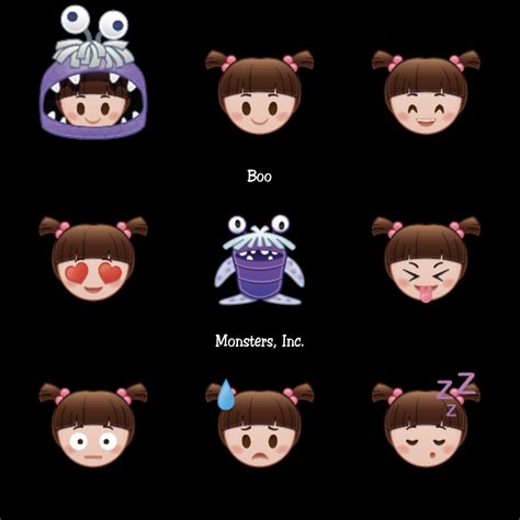 Boo X7 Also As A Monster All As Emojis Drawing By Disney