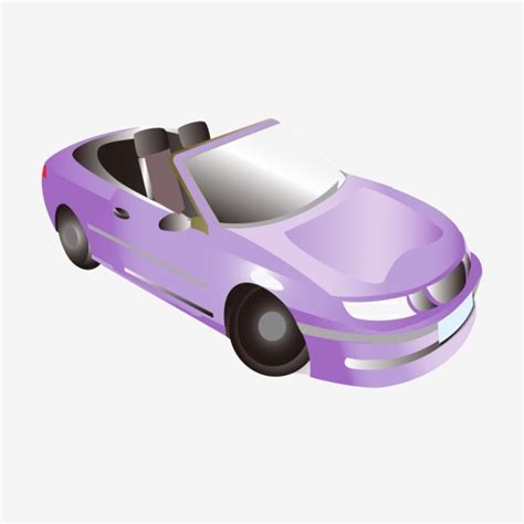 Purple Car Cartoon Illustration Car Illustration Domestic Car Png