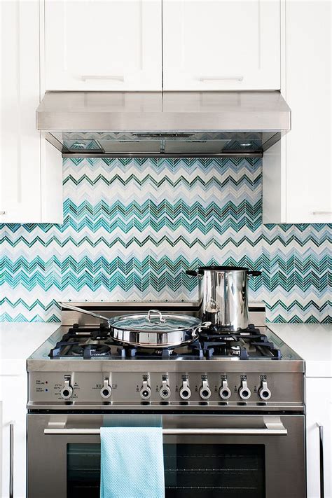 For kitchen backsplashes (as opposed to tiled bath enclosures), you can apply tile directly to the this tile is lined up so the tap is in the center of a tile, but could be lined up on the pattern instead. Hot Trend: 20 Tasteful Ways to Add Stripes to Your Kitchen