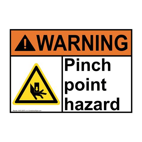 Pinch Point Warning Labels Point Portal
