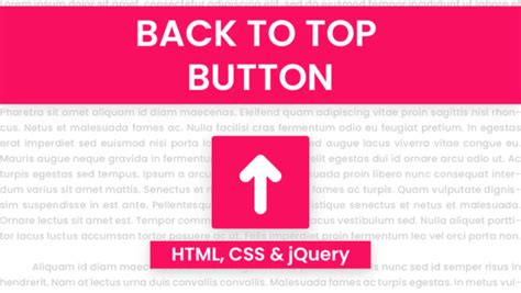 Back To Top Button Html Css And Jquery Coding Artist
