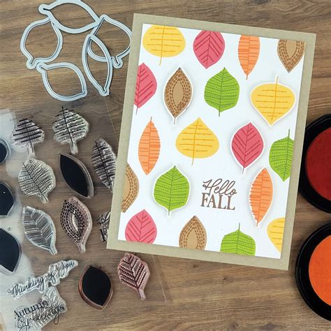 Bundle Photoplay Say It With Stamps Photopolymer Stamp And Die Set Fall