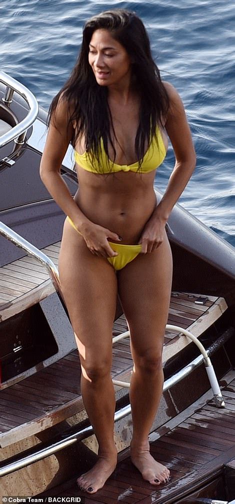 Nicole Scherzinger PICTURE EXCLUSIVE Star Shows Off Physique In A TINY Yellow Bikini In