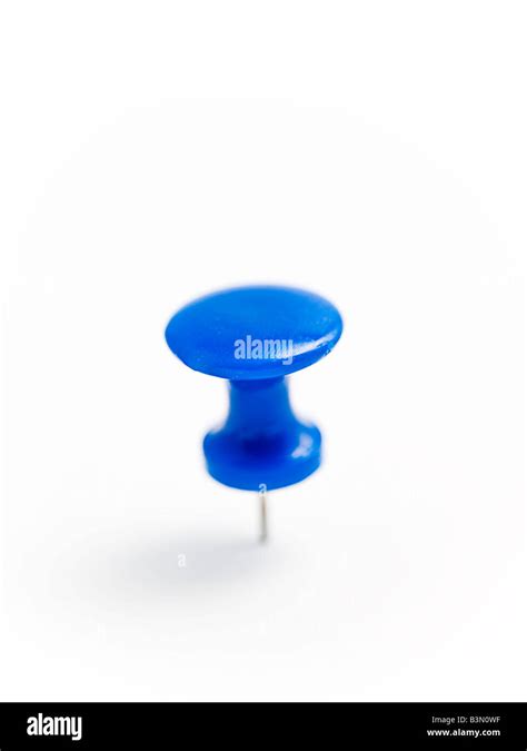 Blue Push Pin Stock Photo Alamy