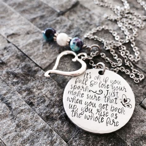 Inspirational Necklace Strength Necklace Just For Her Etsy