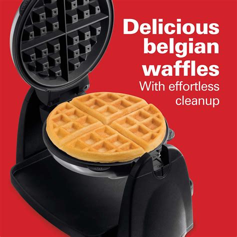 Hamilton Beach Flip Belgian Style Waffle Maker With Removable Plates