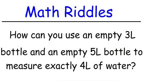 Math Riddles Youtube