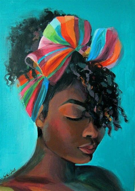 Picture African Woman Original Painting 30 X 40 Cm Etsy