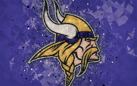Download Wallpapers Minnesota Vikings 4k Logo Geometric Art