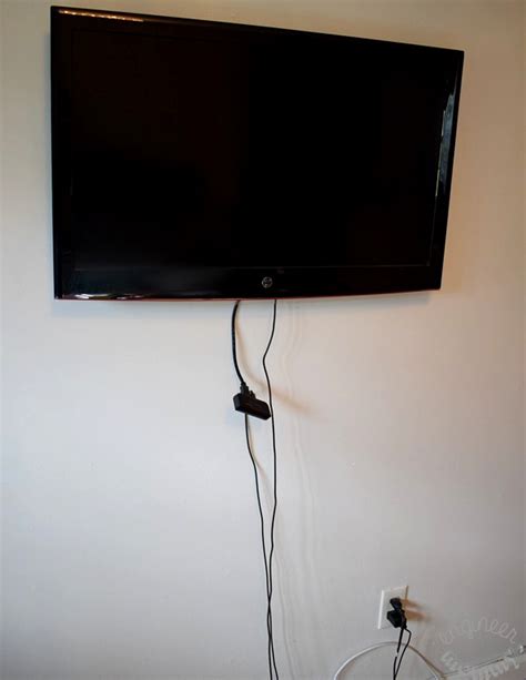 Hanging A Flat Screen On Wall How To Hide All Wires Engineer Mommy
