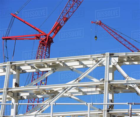 Construction Beams And Cranes Stock Photo Dissolve