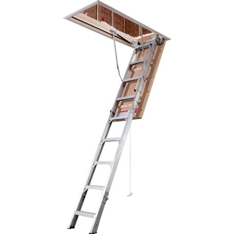 Shop Werner Ae 767 Ft To 1025 Ft Aluminum Folding Attic Ladder At