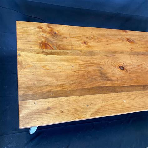 19th Century Pine Farm Table Dining Table from a Grange Hall in Maine