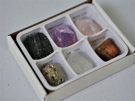 Gemstone Collection Box Sample Box 2 Sizes 24 Stones And 6 Etsy