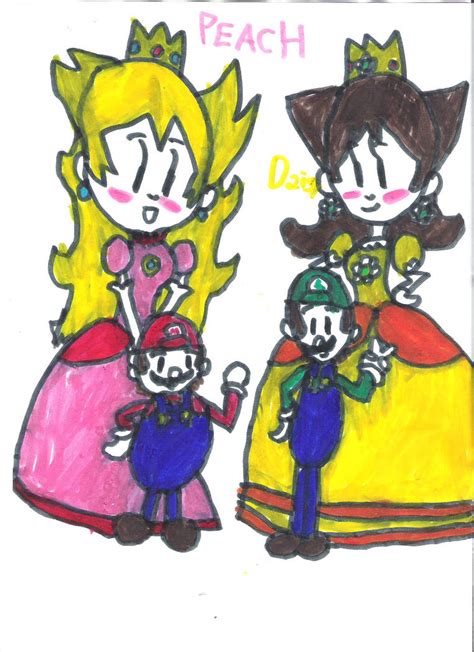 Mario Bros And Their Girls By Nyansonia On Deviantart