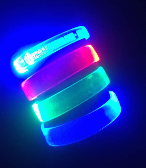 Light Waves Led Wristbands Personalized Custom Light Up Optical
