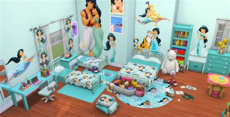 I Create Bedroom Sets For The Sims 4 — Princess Jasmine Bedroom Set For