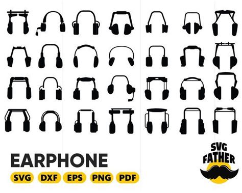 EARPHONE SVG Music Svg Headphones Svg Speaker Svg Silhouette Svg