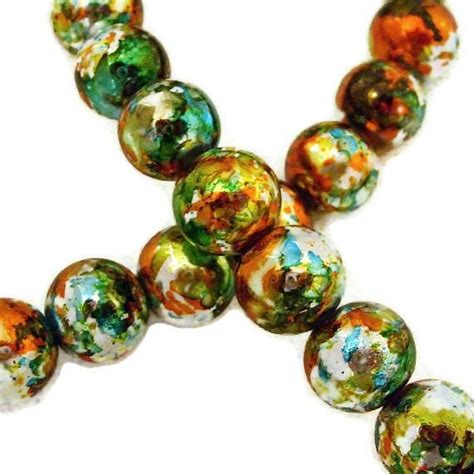 Marble Multi Colored Coated Round Glass Beads By Beads4yourneeds