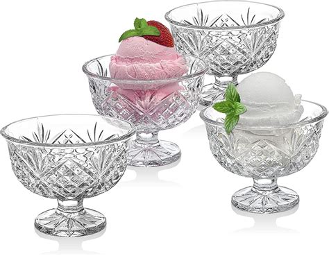 dublin crystal collection ice cream dessert and all purpose footed serving bowls lead free