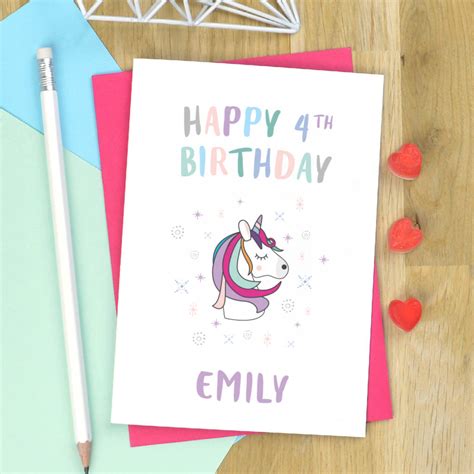 Whichever camp they fall under, make sure you get them a unique birthday gift. Personalised Unicorn Birthday Card By Pink And Turquoise ...