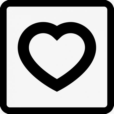 Love Symbol Images Png Love Symbol Of A Heart Outline In A Square