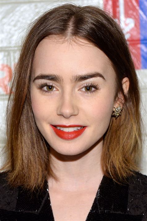 The 50 Best Celebrity Bob And Lob Haircuts Lily Collins Shoulder Length And Lob