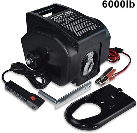 Amazon Com Hantun Trailer Winch Reversible Electric Winch For Boats Up To Lbs V DC