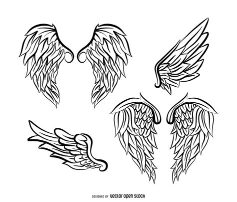 To draw angel wings is pretty much similar to drawing wings of a bird. Feather Wings Drawing at GetDrawings | Free download