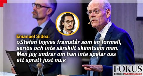 Ingves term of office has been extended twice. Emanuel Sidea: Stefan Ingves måste skämta med oss - Fokus
