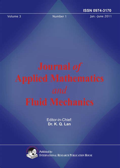 You can help wikipedia by expanding it. JAMFM, Journal of Applied Mathematics and Fluid Mechanics